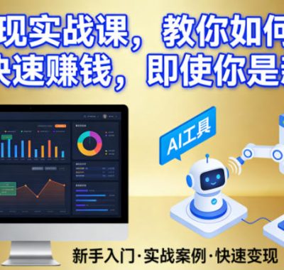 AI变现实战课，教你如何利用AI快速賺钱，即使你是新手