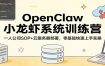 OpenClaw小龙虾系统训练营：一人公司SOP，云服务器部署，零基础快速上手实操