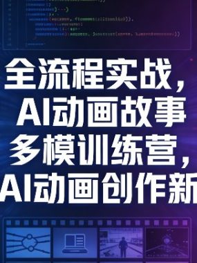 全流程实战，AI动画故事多模训练营，解锁AI动画创作新玩法
