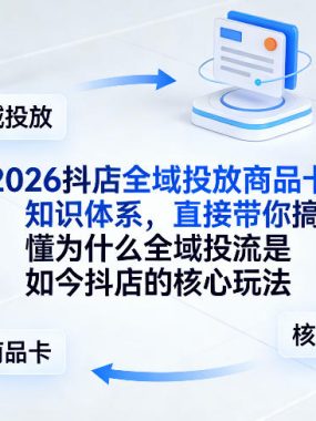2026抖店全域投放商品卡知识体系,直接带你搞懂为什么全域投流是如今抖店的核心玩法