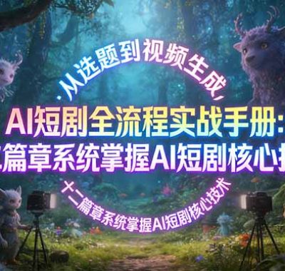 AI 短剧全流程实战手册：从选题到视频生成，十二篇章系统掌握 AI 短剧核心技术
