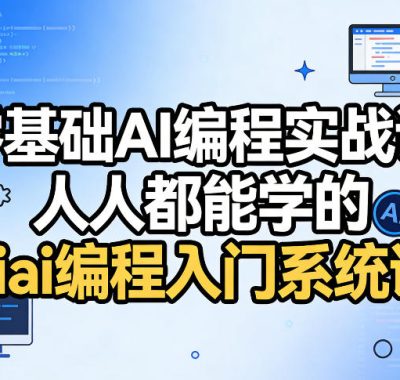 零基础AI编程实战课，人人都能学的ai编程入门系统课